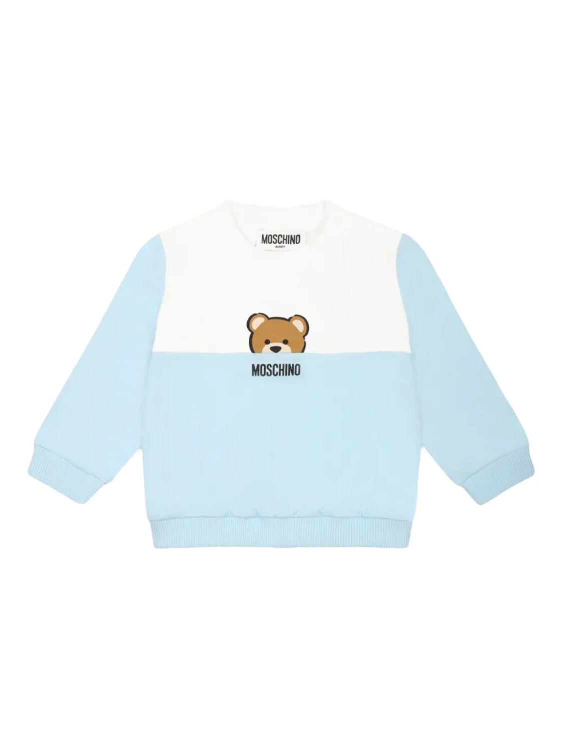 

Толстовка Moschino Kids с мотивом плюшевого мишки, синий