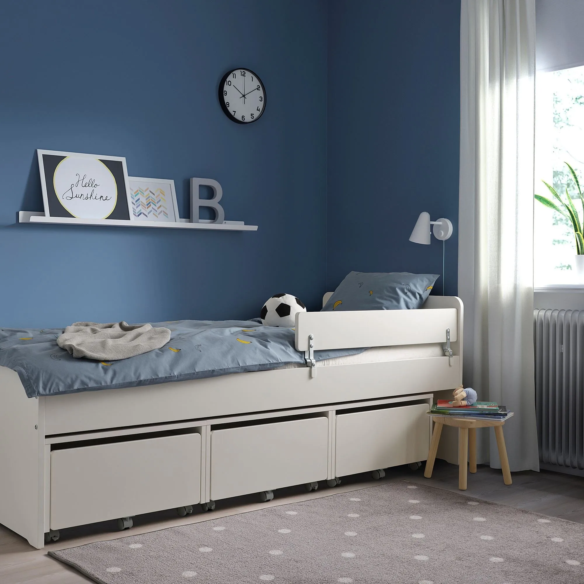 Односпальная кровать, белая, 90x200 см, SLAKT/NATTAPA IKEA — фото 2