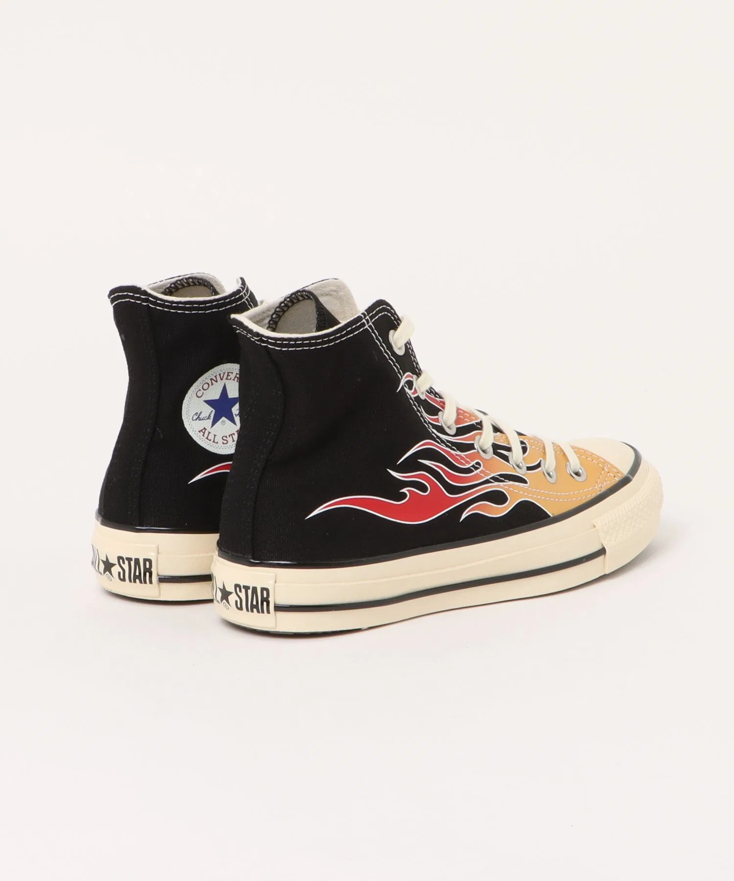 Мужские высокие кеды с принтом CONVERSE ALL STAR AGED IGNT HI чёрные — фото 2
