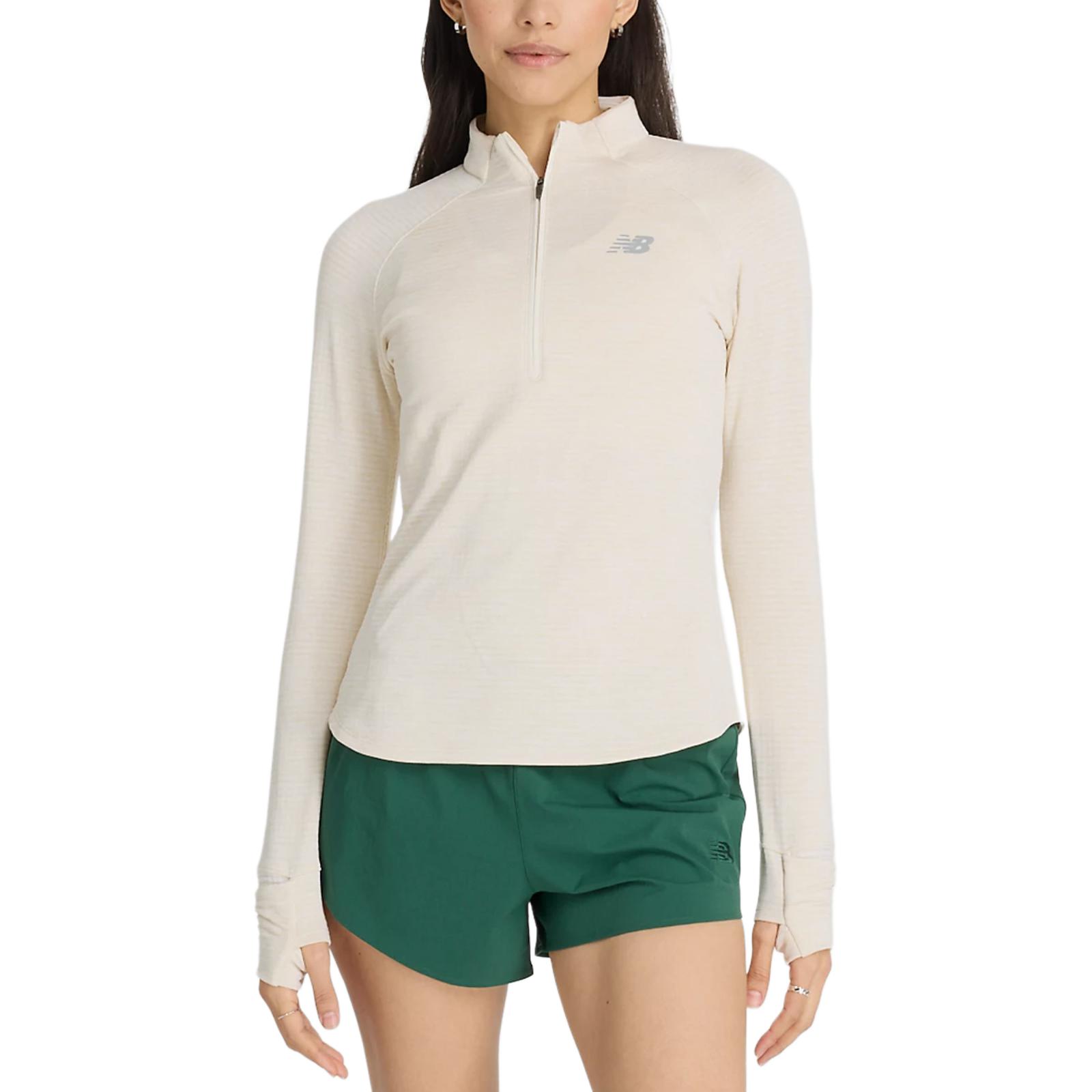 

Футболка Heat Grid с рукавом реглан, женская, из смесового льна New Balance, Linen Mixed Color