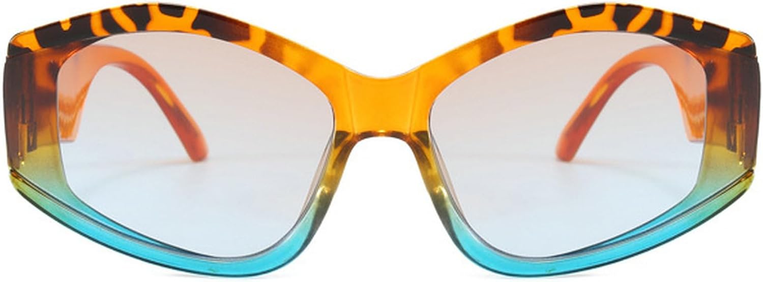 

Модные солнцезащитные очки «кошачий глаз» для женщин, большая оправа, градиентные солнцезащитные очки для мужчин, яркие модные солнцезащитные очки в полной оправе, защита от ультрафиолета UV400 mincl, Orange