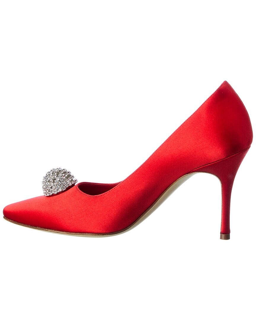 

Атласные туфли Manolo Blahnik Elbolita 90, коричневый