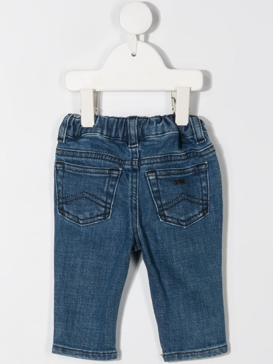 

Узкие джинсы средней посадки Emporio Armani Kids, синий