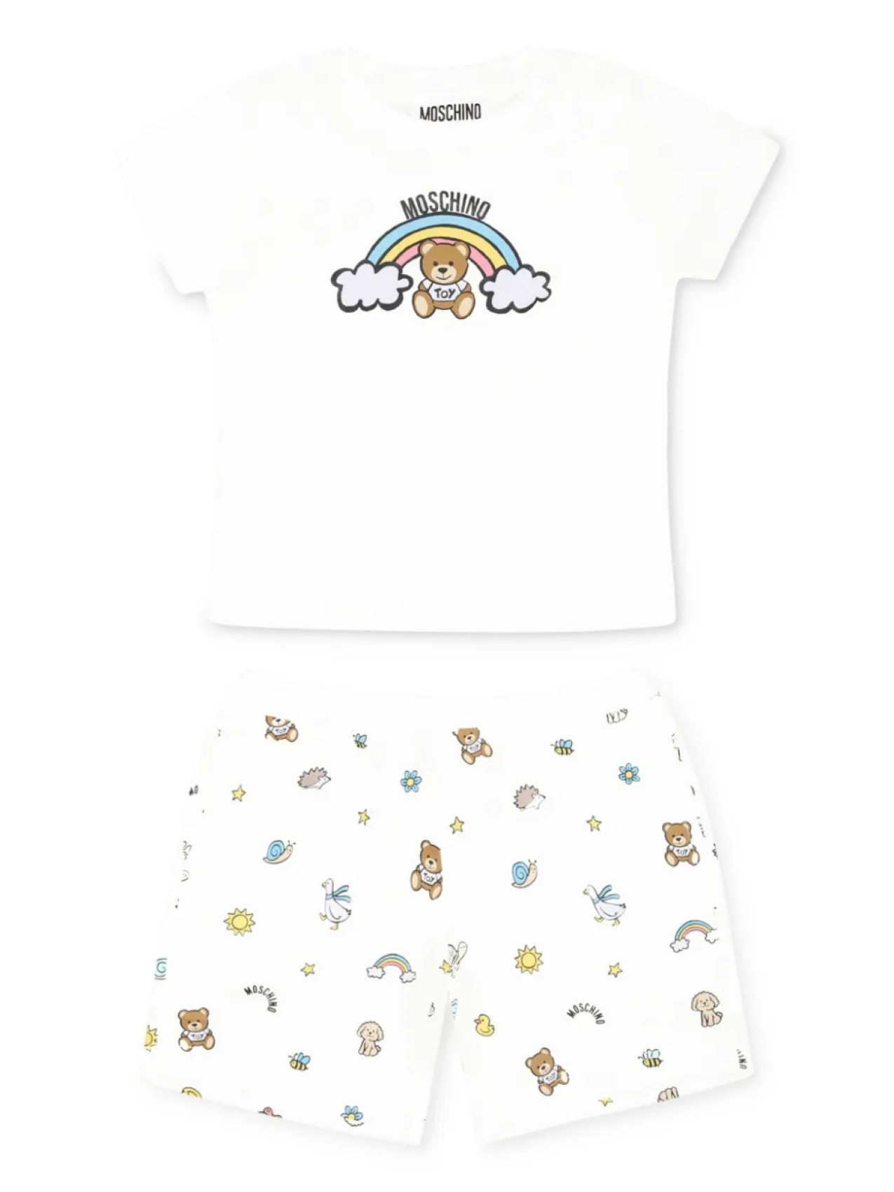 

Детский спортивный костюм Moschino Kids с принтом медведя, белый