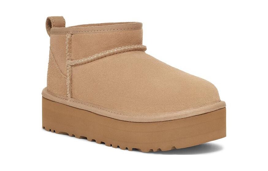 Детские классические ультра мини-сапожки на платформе "Sand" Ugg, цвет Sand — фото 4