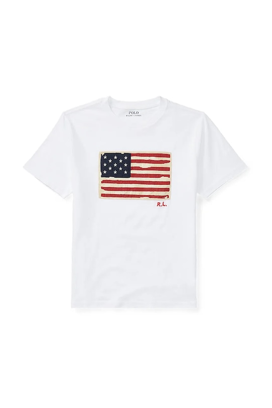 

Детская хлопковая футболка Polo Ralph Lauren, белый