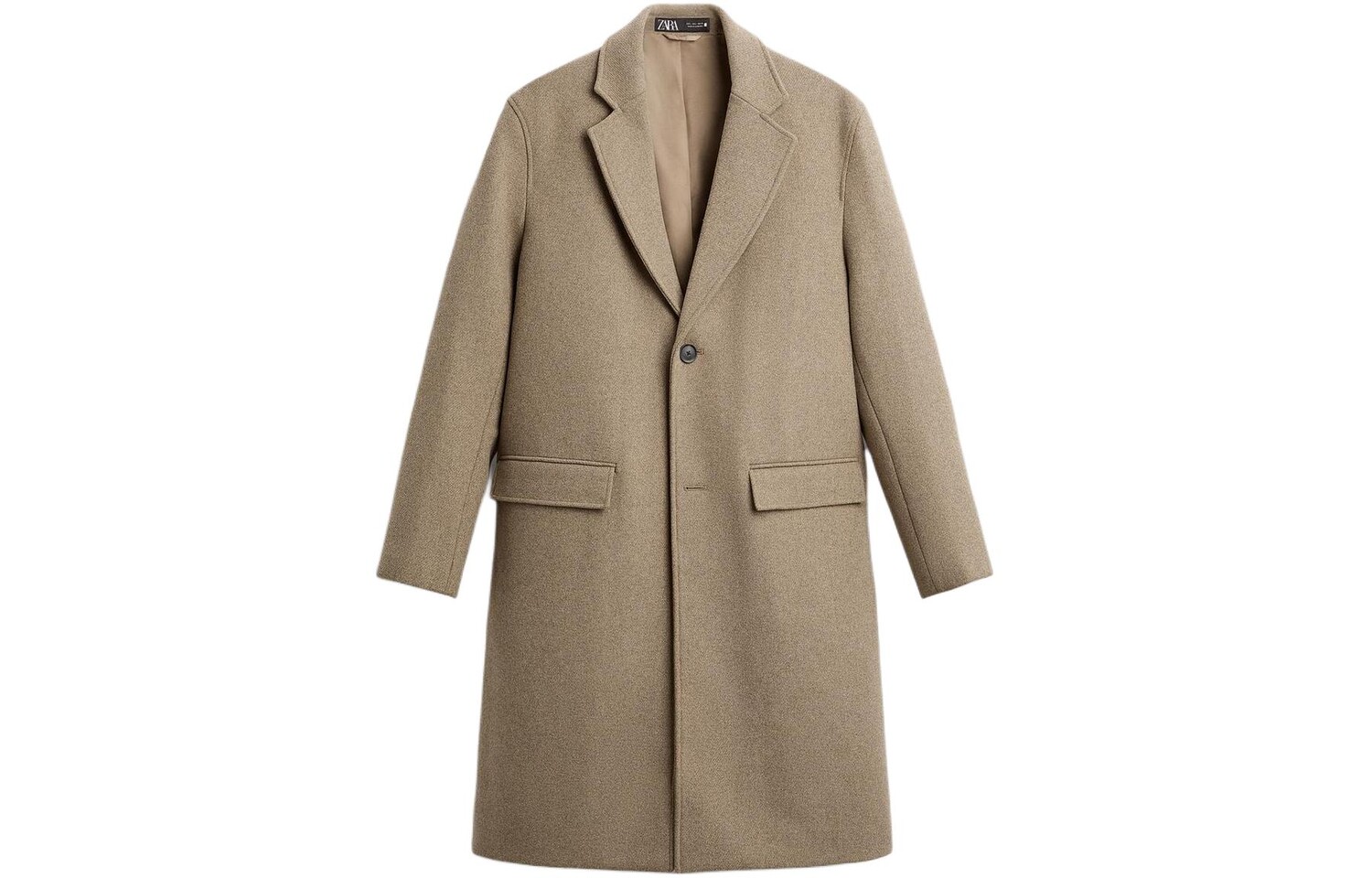 

Пальто мужское серое Zara, серый
