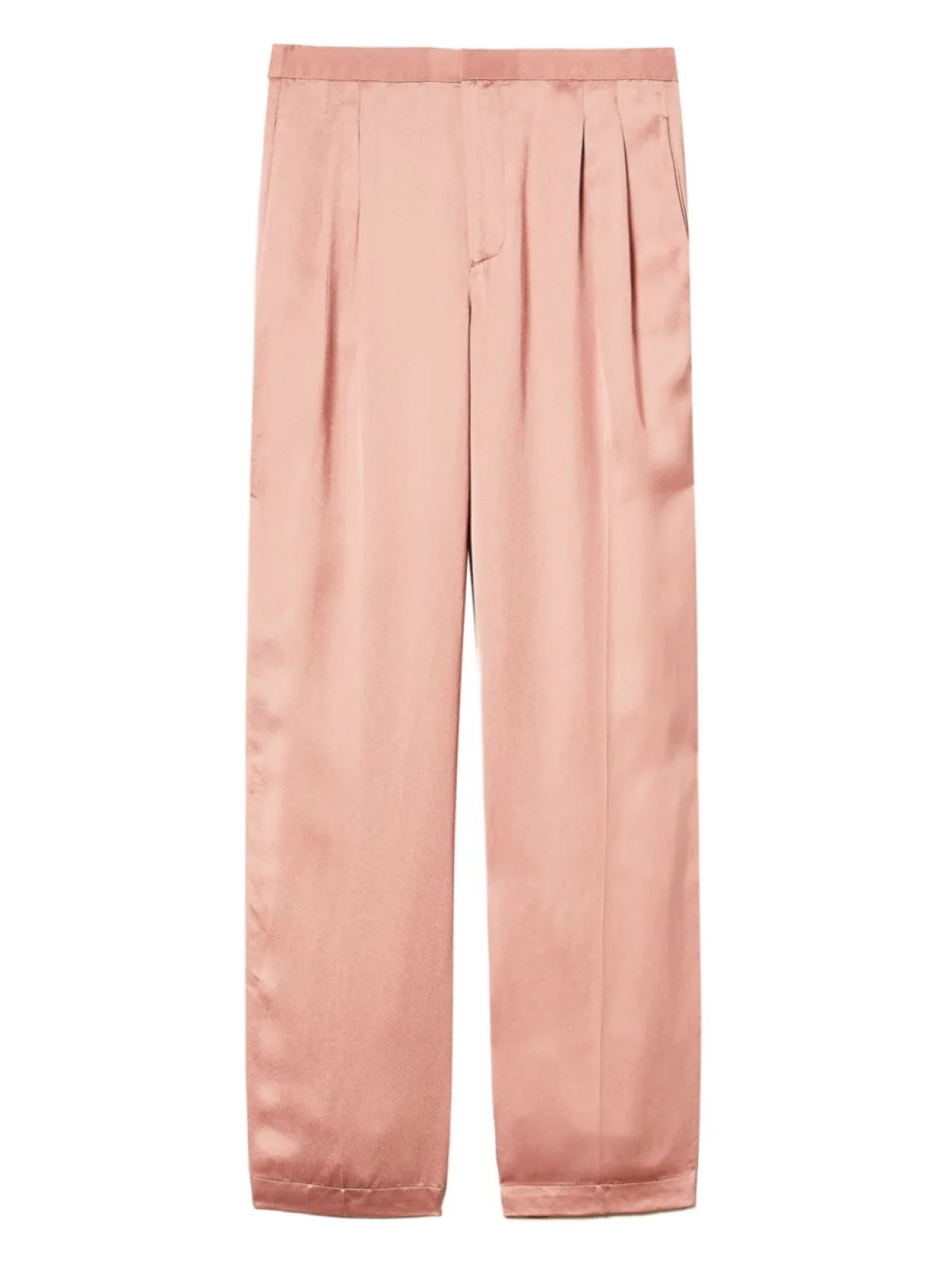 

TWINSET брюки из плиссированного атласа, розовый