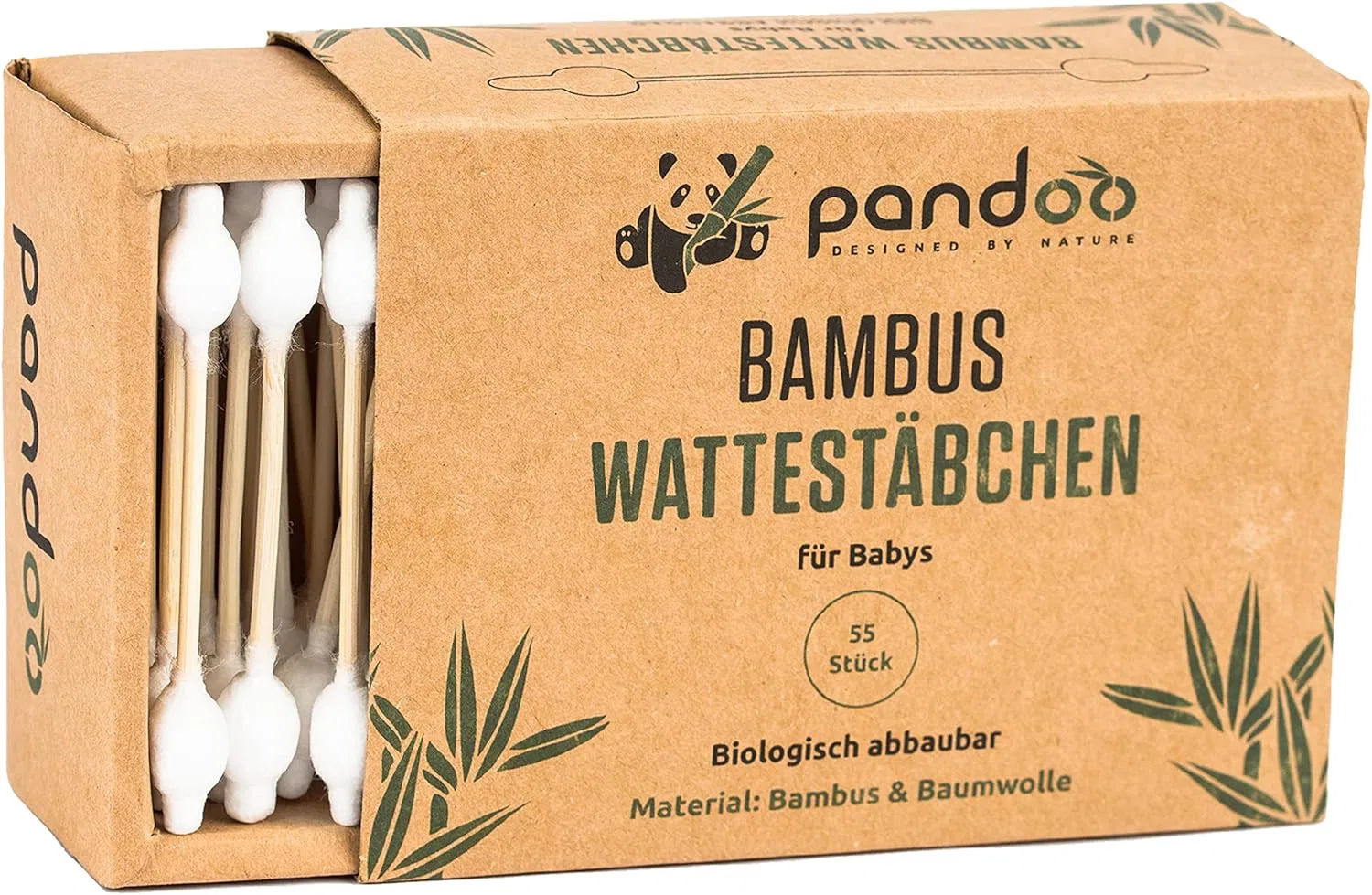 Набор бамбуковых ватных палочек с ограничителем от Pandoo ‎Pandoo