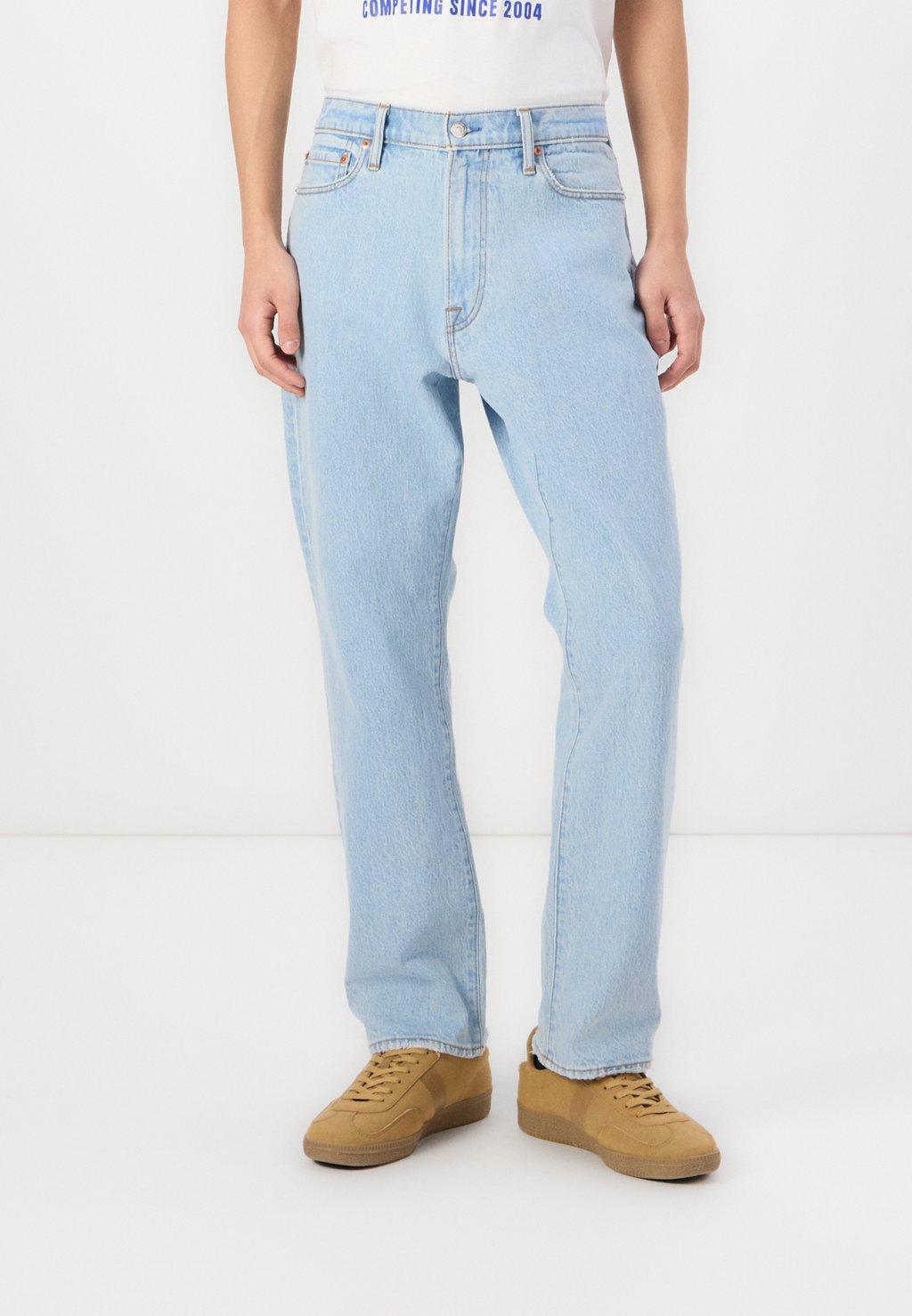 

Джинсы прямого кроя Abercrombie & Fitch, светло-голубой