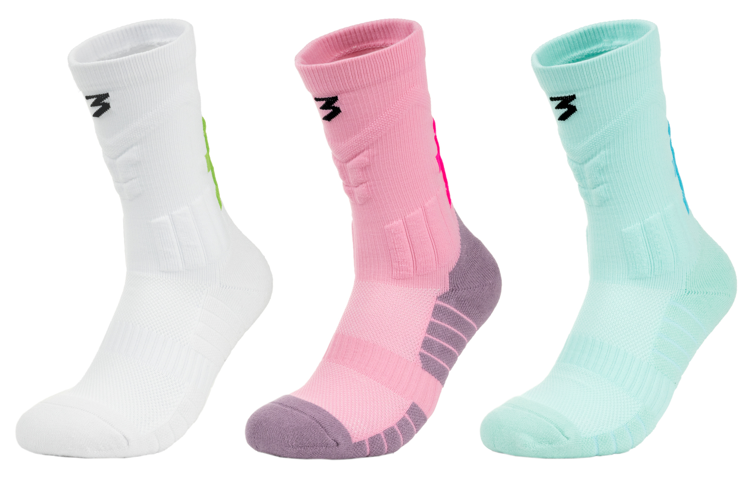 

Набор баскетбольных носков Unisex Combo Set 361°, 3 pack (белый+фиолетовый+зеленый)