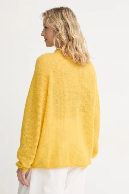 Свитер из alpaca wool Fewena BOSS, желтый — фото 3