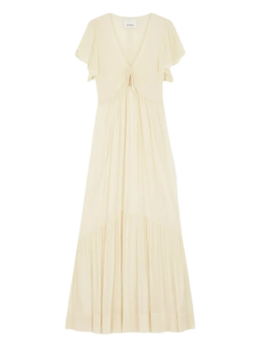 

Макси-платье Agathe с короткими рукавами и оборками Isabel Marant, нейтральный