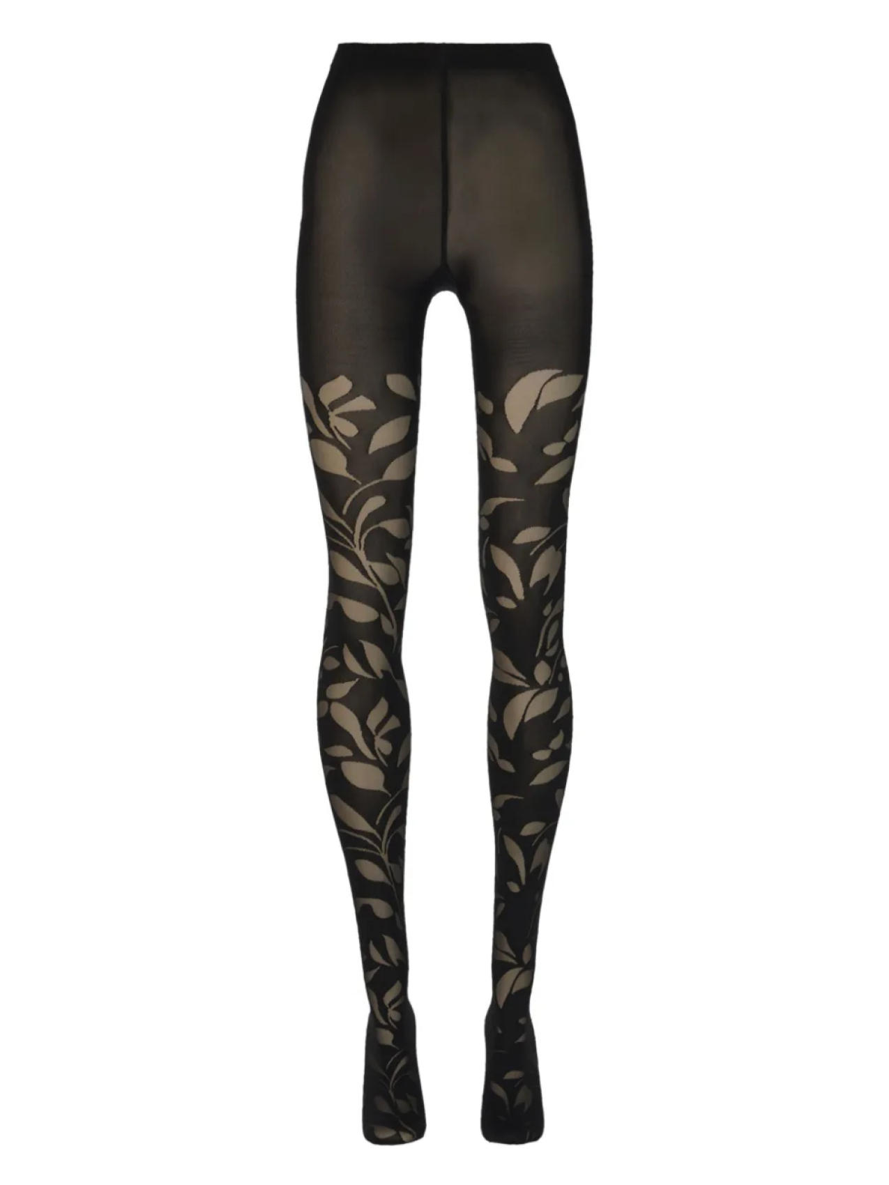 

Колготки с цветочным узором Wolford, черный