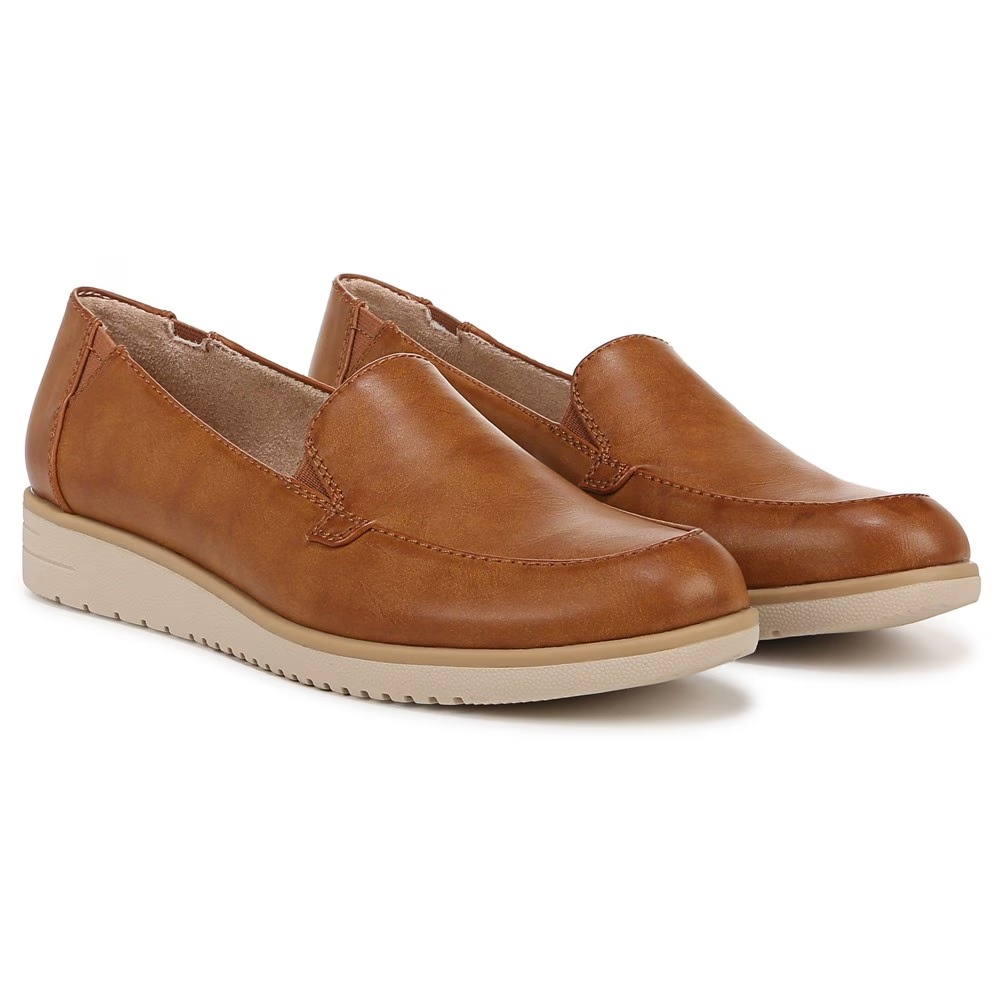 Туфли-лодочки с круглым носком Idea moc toe loafer Soul Naturalizer, gingerbread brown faux leather