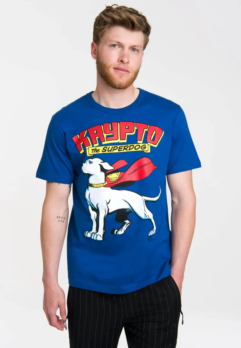 

Футболка Logoshirt "Superdog - Krypto - DC Comics" с крутым мотивом собаки, цвет Blau-Mehrfarbig