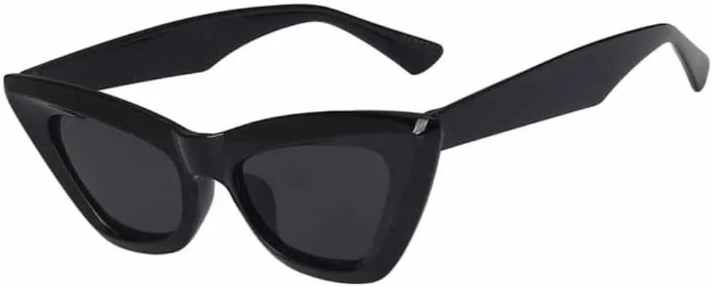 

Солнцезащитные очки с защитой UV400 | Панк-стиль "кошачий глаз" с серыми линзами | для женщин и мужчин, для занятий спортом на открытом воздухе и вождения DSVIGF, Black Gray