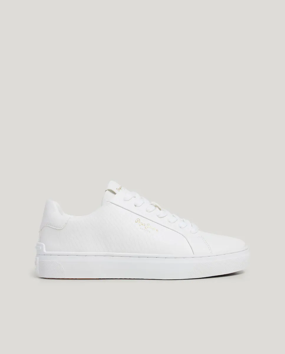 

Женская спортивная обувь в стиле ретро на чашечной подошве Pepe Jeans, белый