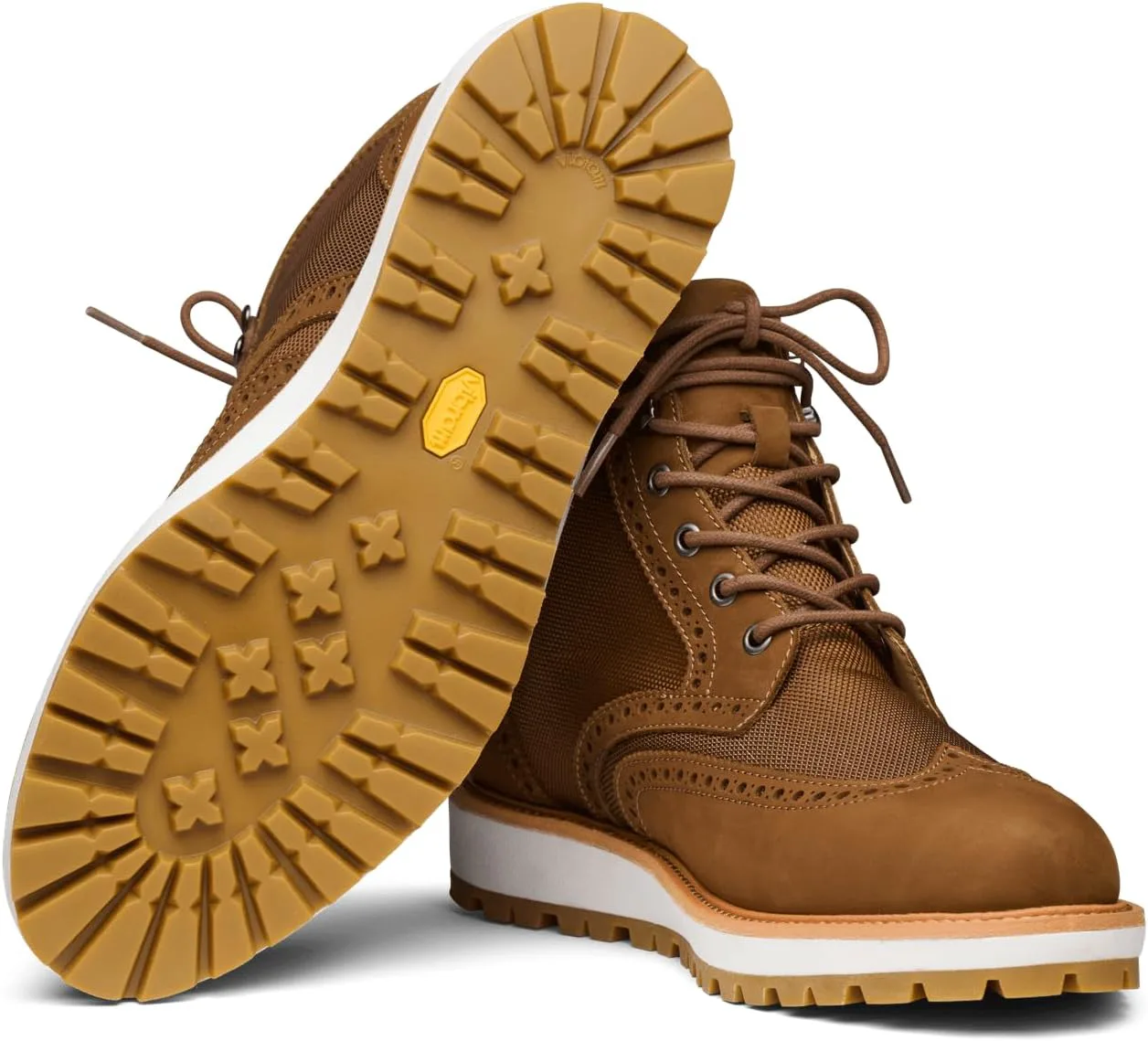 Мужские ботинки SWIMS Vigo Wingtip Brogue, роскошная водоотталкивающая кожа и нейлон — фото 4