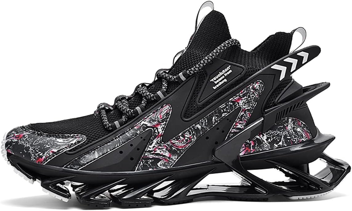 Мужские кроссовки Men Blade, модные спортивные беговые кроссовки для мужчин, дышащие, для ходьбы, легкие Biuhfn, черный — фото 2