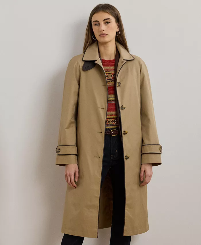 

Женский макси-тренч на пуговицах Lauren Ralph Lauren, коричневый/бежевый