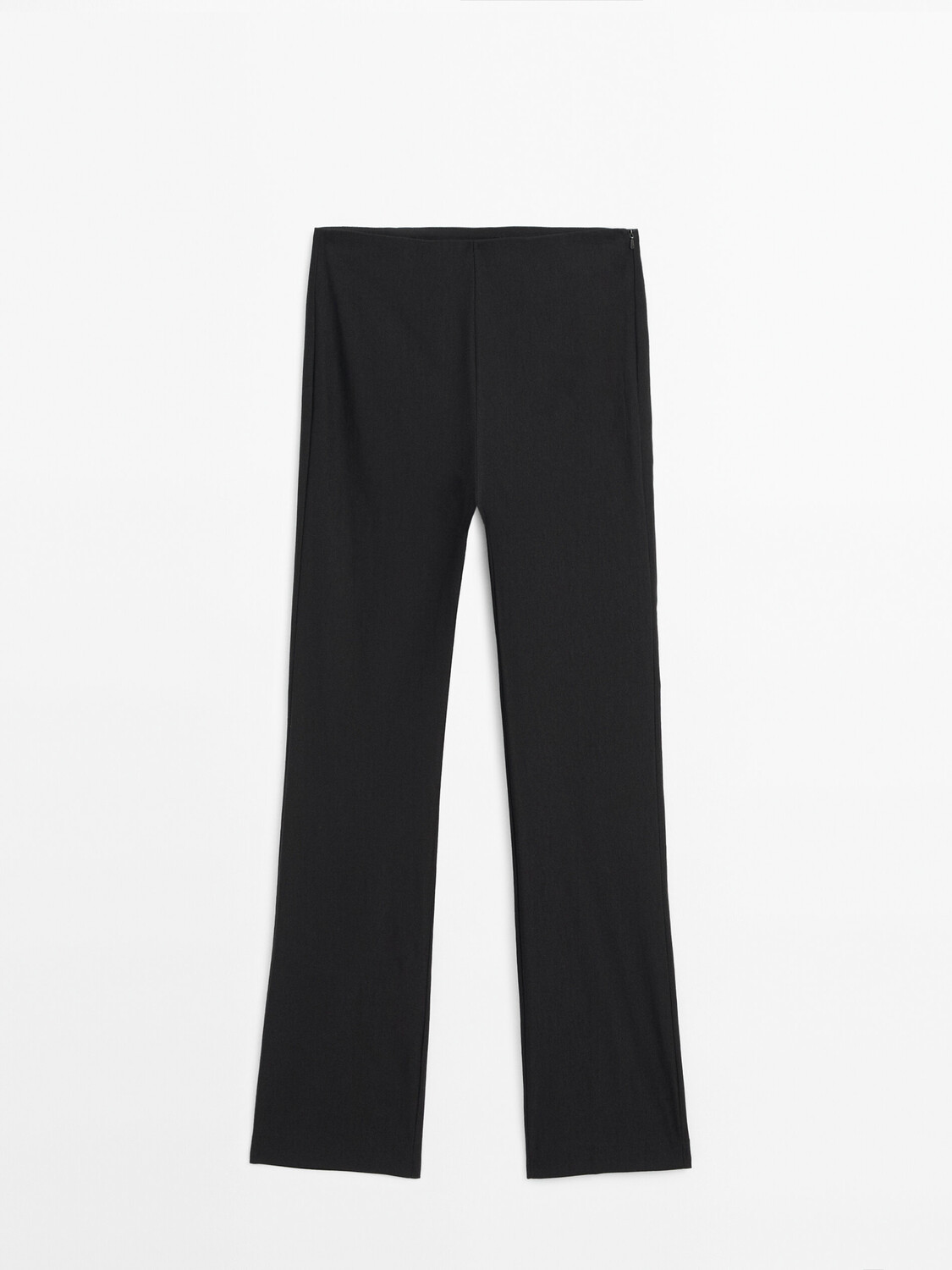 

Эластичные брюки прямого кроя Massimo Dutti, черный