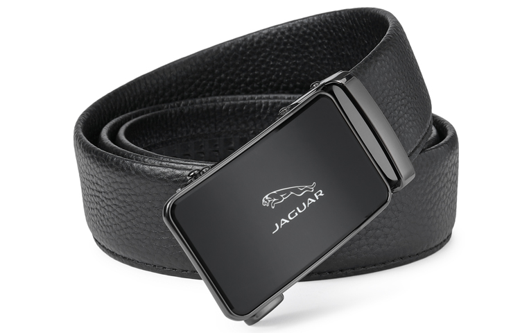 

JAGUAR Кожаный мужской ремень черный, Black