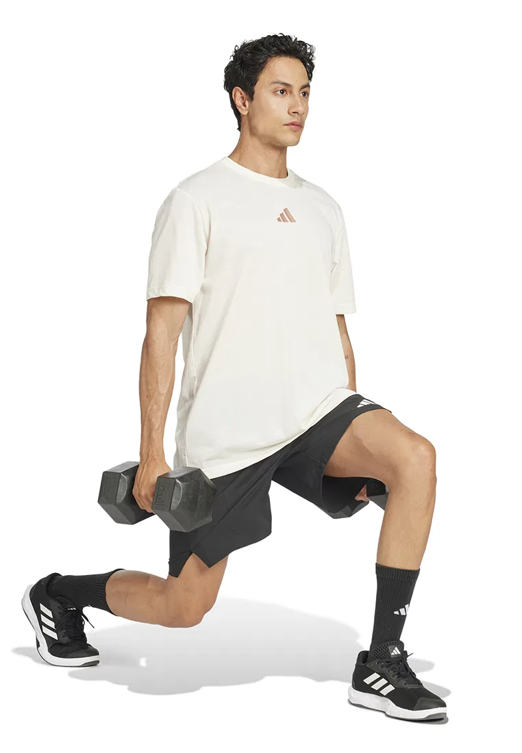 Футболка тренировочная Climacool One Rep At A Time, короткий рукав, Adidas, белый — фото 4