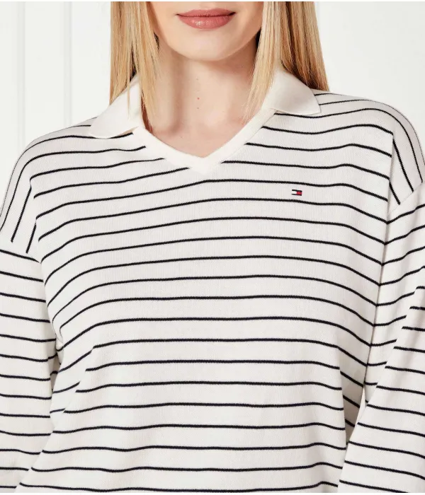 Футболка поло Loose fit Tommy Hilfiger, белый — фото 4