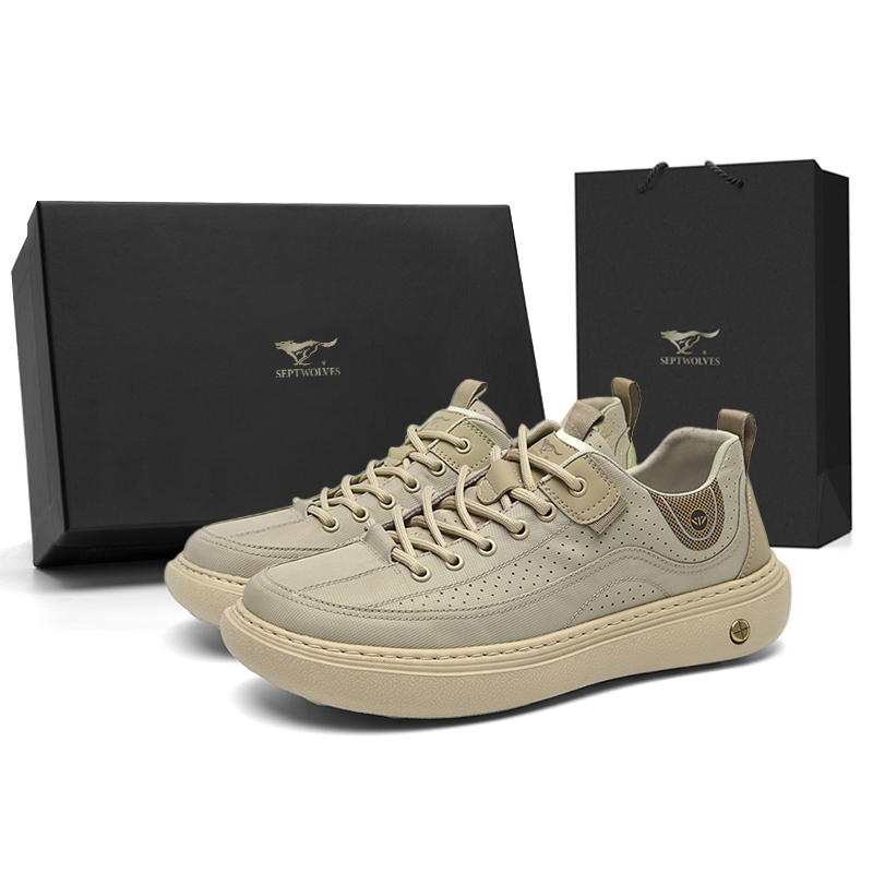 

SEPTWOLVES Низкие повседневные туфли мужские песочные, цвет Sand (Standard Leather Shoe Size)