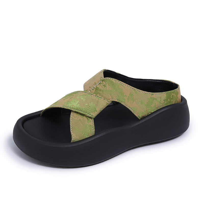 KLAOSD Женские пляжные сланцы Black, Green, White — слипоны 9628 Green, цвет Slip-on 9628 Green