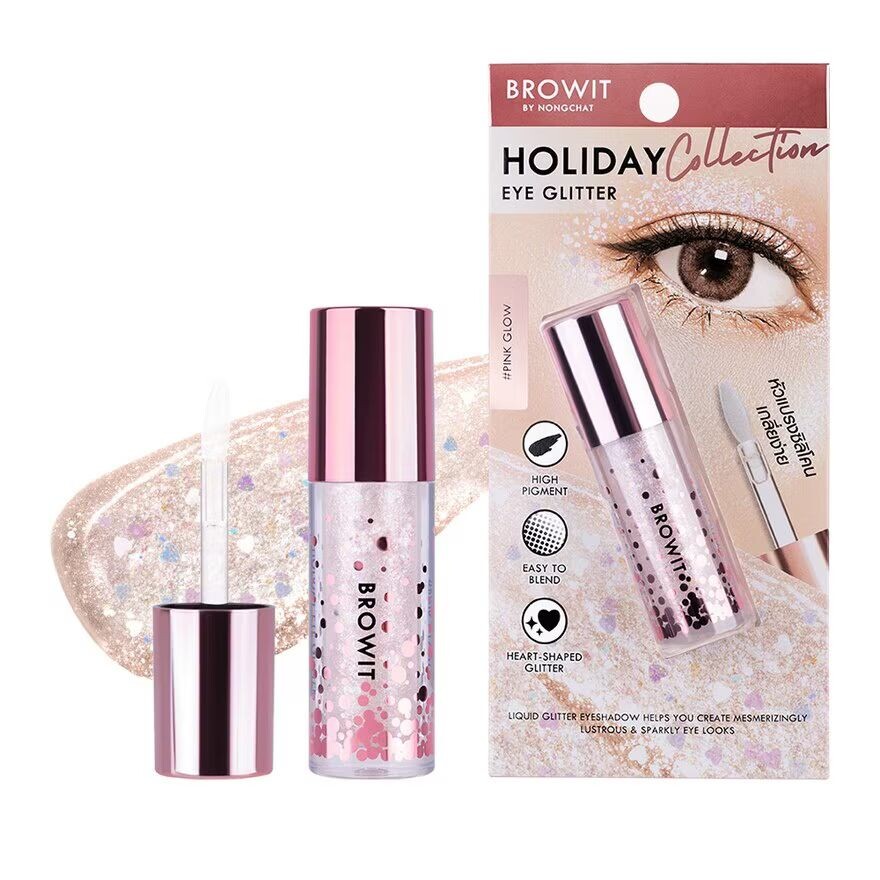 

Browit Праздничные блестки для глаз 3г. Розовое свечение, Pink Glow