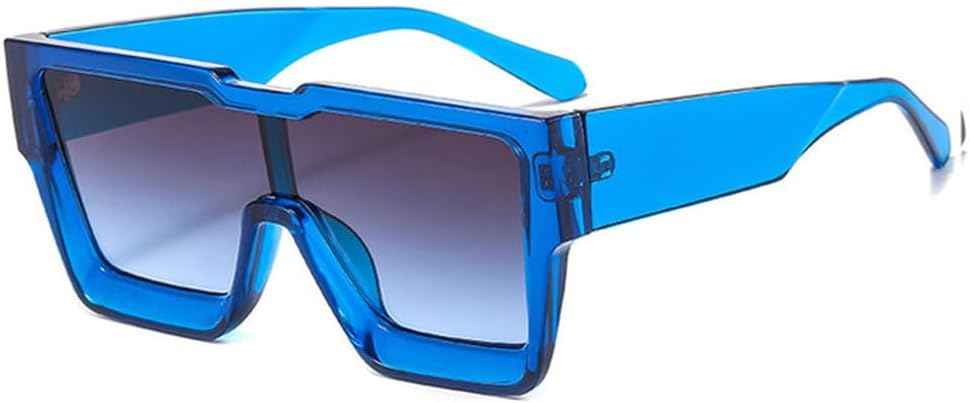 

Крупные цельные квадратные солнцезащитные очки для женщин, модные солнцезащитные очки в больших оправах для мужчин и женщин, очки с защитой от УФ-излучения UV400 generic, C4blue-gray