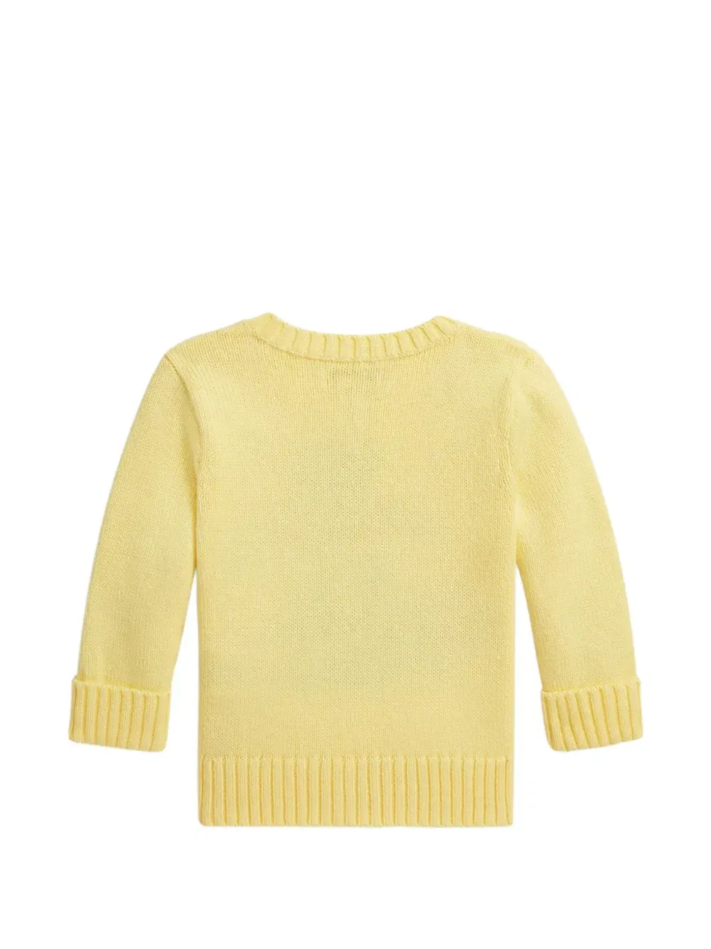 Свитер с круглым вырезом и вышивкой Polo Ralph Lauren Kids, желтый — фото 2