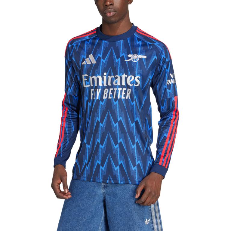 Футболка Arsenal 25/26 с длинным рукавом Adidas, темный индиго/светло-серый — фото 3