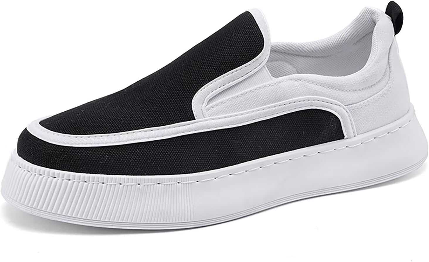 

Мужские слипоны TERBOFIN из холщовой ткани, низкие лоферы для мужчин, удобная обувь для ходьбы, модные повседневные кроссовки, белый/черный