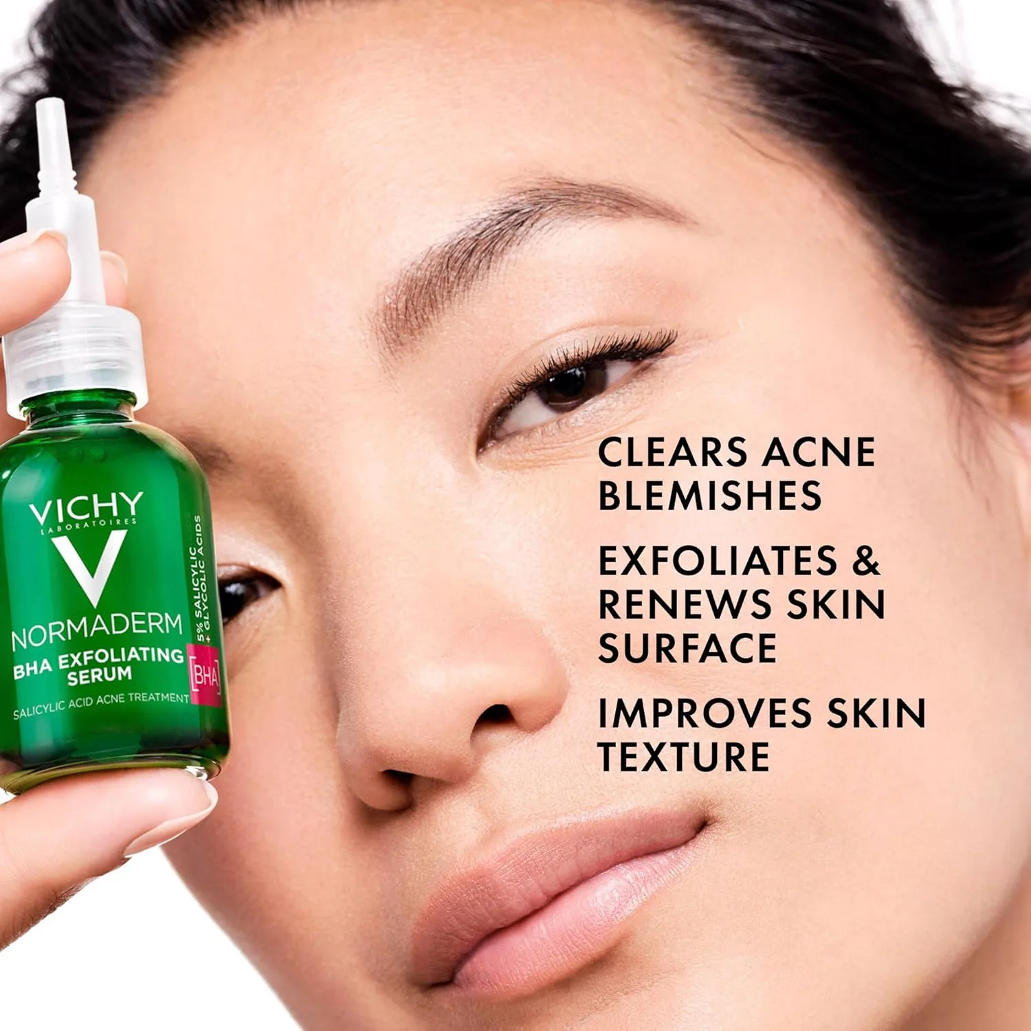 Сыворотка Vichy — Отшелушивающая Normaderm BHA, средство от акне с салициловой кислотой для лица, содержит, 35 мл — фото 3