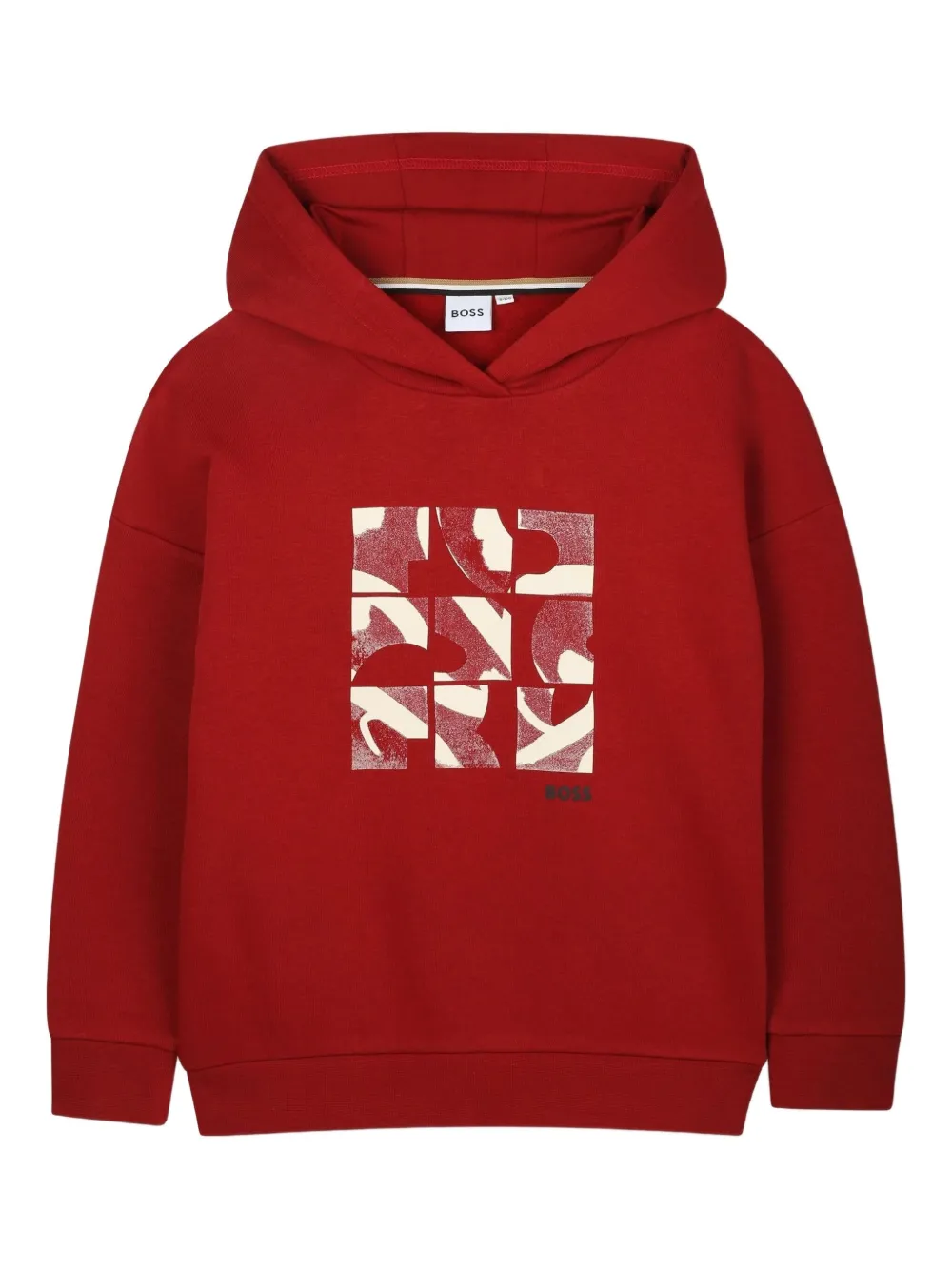 

Худи с графичным принтом BOSS Kidswear, красный