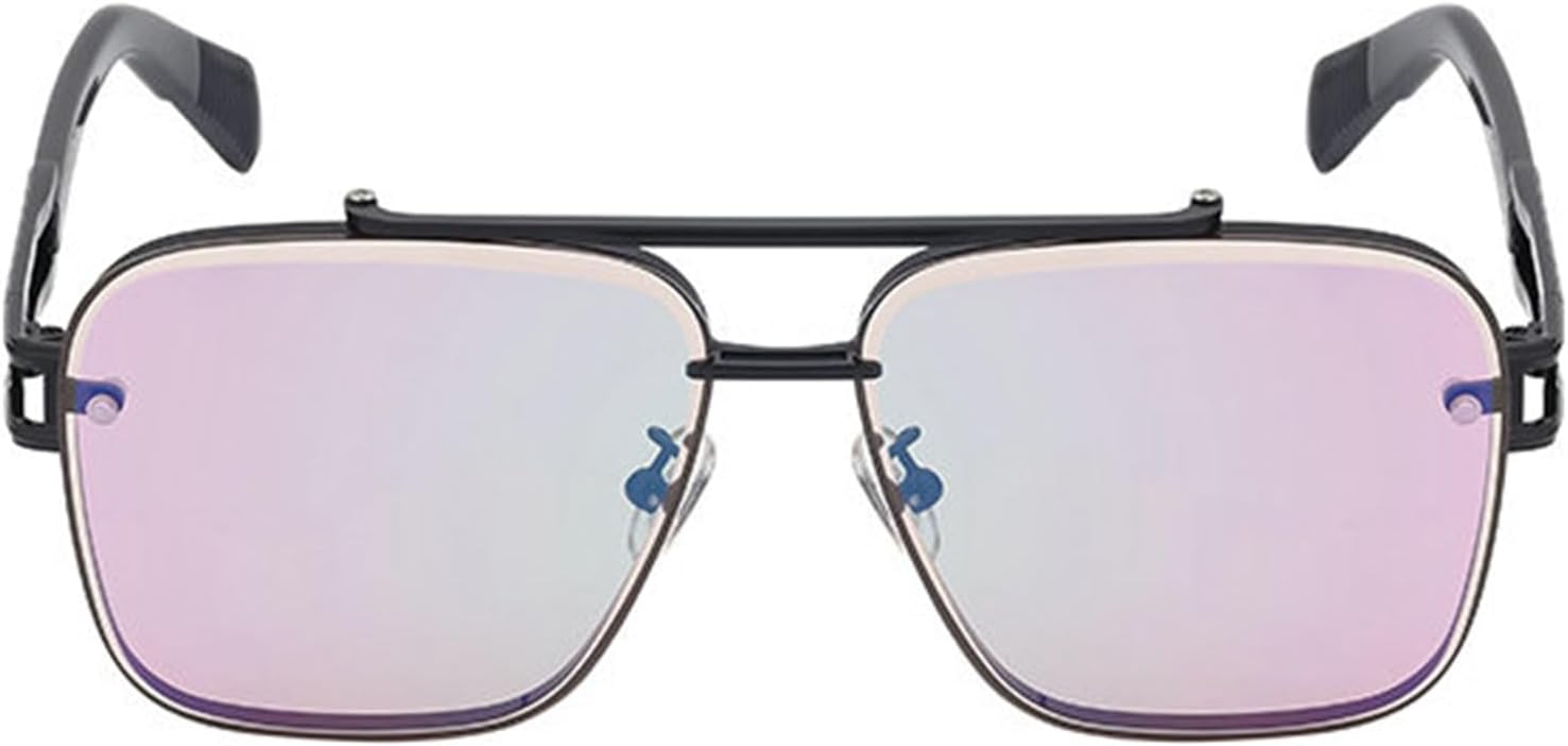 

Солнцезащитные очки Willochra Retro Metal Double Bridges Pilot для женщин, модные темно-зеленые квадратные очки с защитой от УФ-излучения UV400 для мужчин, панк-очки, C7