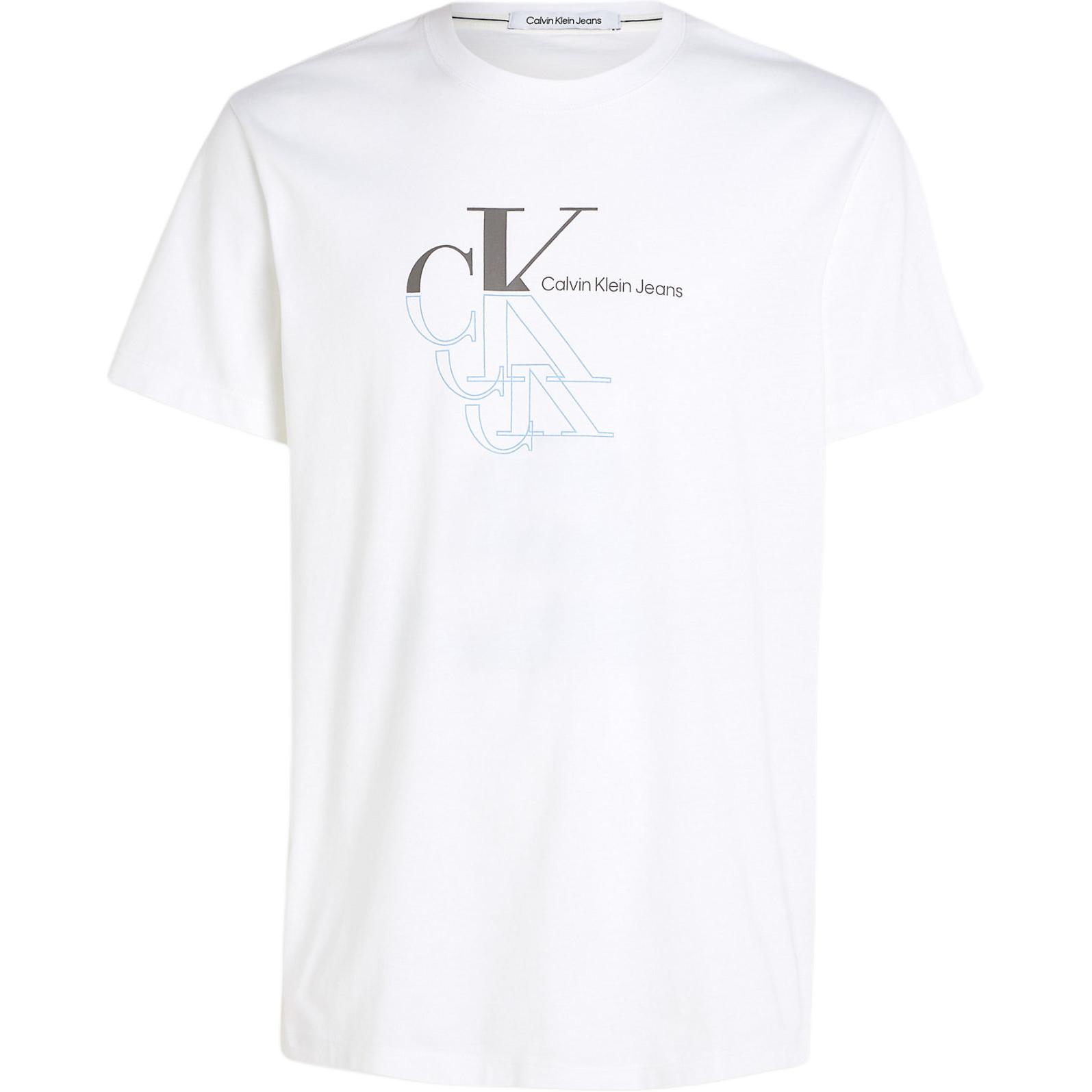 Футболка из хлопка с логотипом Calvin Klein, ярко-белый — фото 2