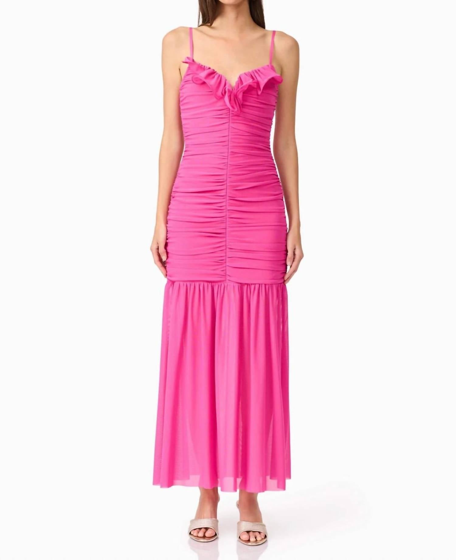 

Свадебное платье макси Celina Sweetheart в розовом ELLIATT