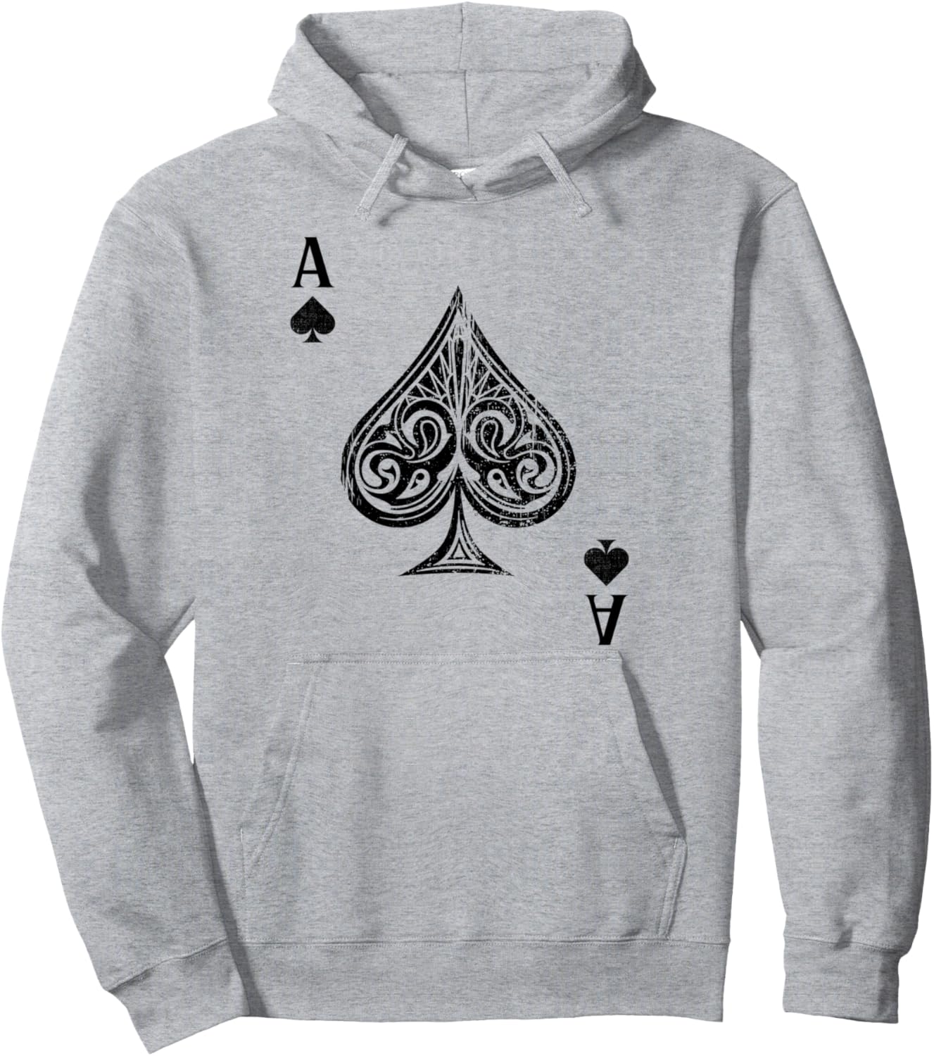 

Толстовка с капюшоном в виде туз пик для Хэллоуина Ace Of Spades Halloween Costume, серый