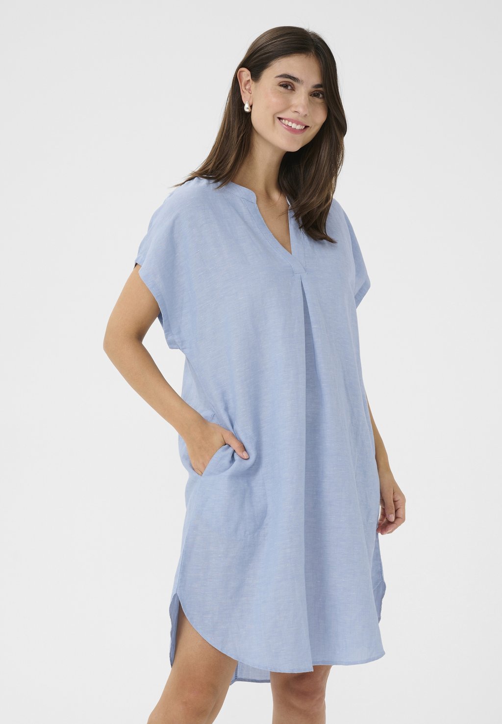 

Повседневное платье CUZEMINA CAFTAN SHORT Culture, светло-голубой