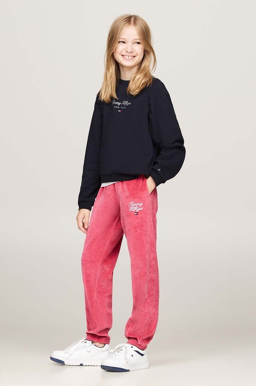 

Спортивные брюки для мальчика Tommy Hilfiger TH SCRIPT VELOR PANT, розовый