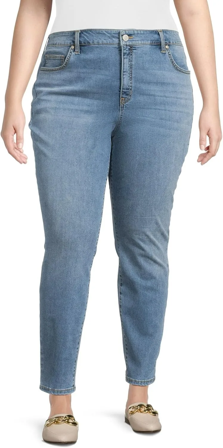 

Terra & Sky Women's High Rise 5-Pocket Plus Size Skinny Jeans