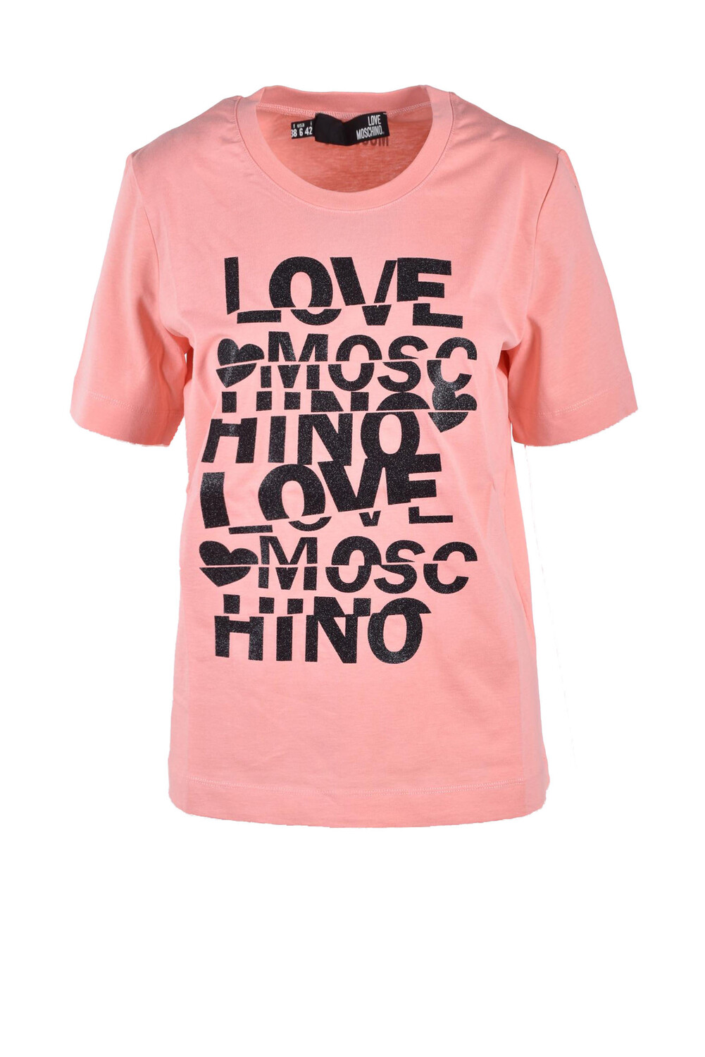 

Футболка женская Love Moschino хлопковая с принтом, розовый