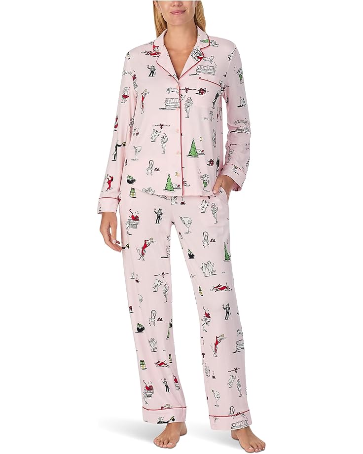 

Женский пижамный комплект Kate Spade New York Cozy Jersey Notch, Holiday Party