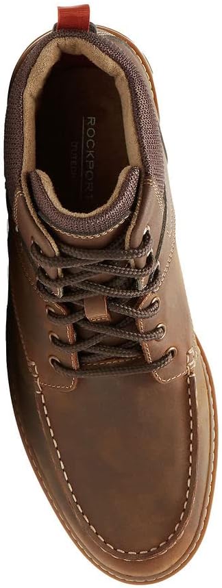 Мужские ботинки Rockport Weather Ready Moc Toe для хайкинга, New Tan Leather/Suede — фото 2