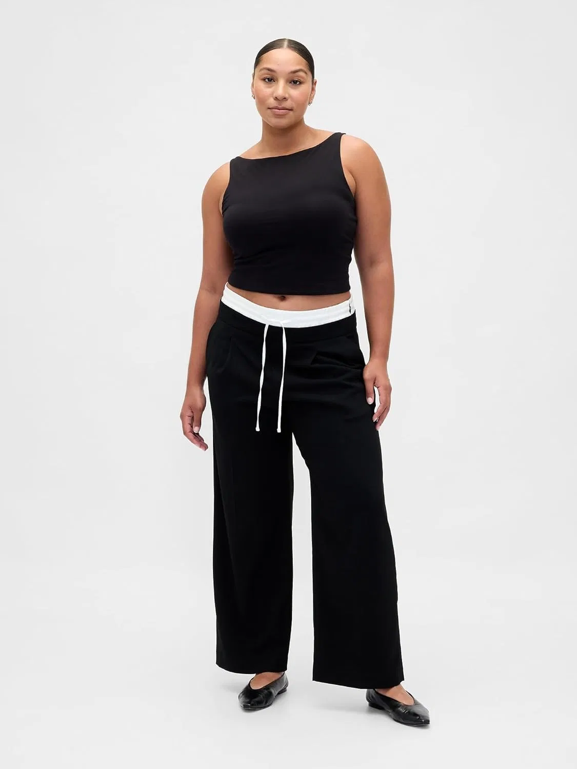 Женские брюки GAP Easy Double Waistband — фото 4