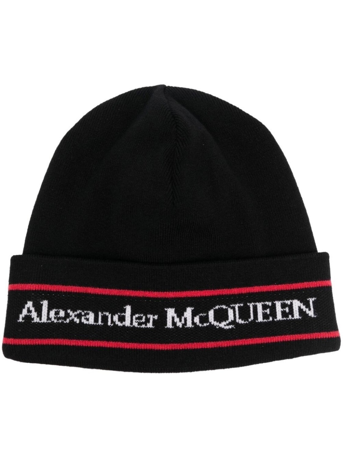 

Alexander McQueen кашемировая шапка бини с логотипом, черный